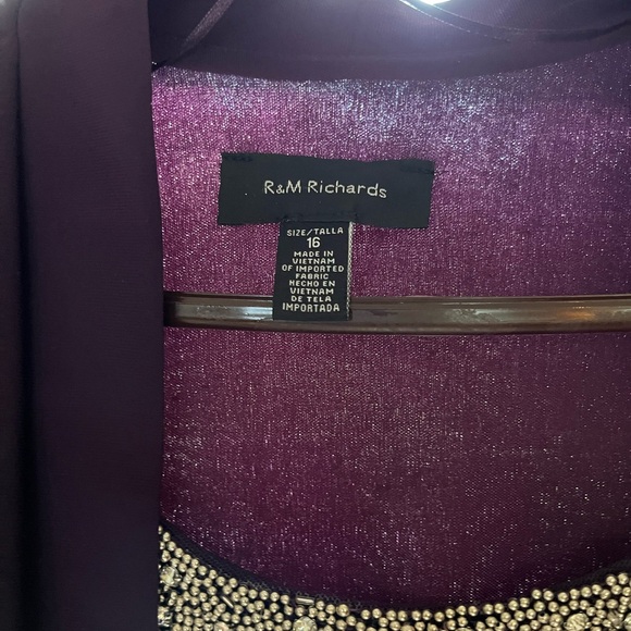 Purple Plum R & M Richards TOP jacket over shell Size L - Picture 6 of 14